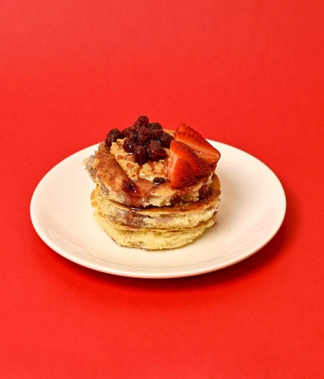 Picture of peanut butter and jam  pancake