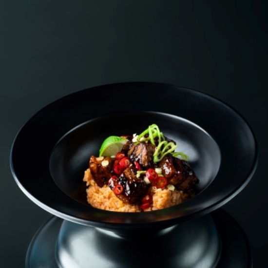 Picture of  Red pork with rice(very hot)