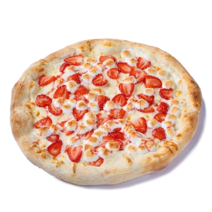 Picture of Dessert Pizza with Strawberry and Marshmallow 30cm